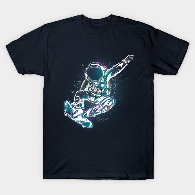astronaut skateboard T-Shirt by daizzy